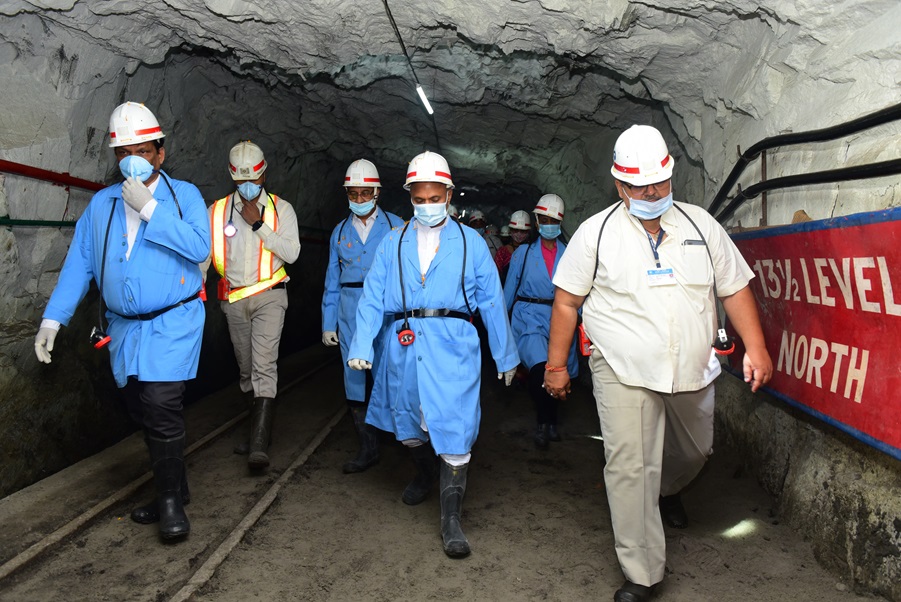 Honorable Union Minister of Steel Shri Ram Chandra Prasad Singh Visits MOIL  Balaghat Mine